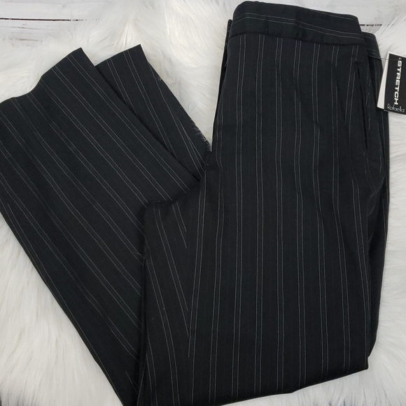 Rafaella Pants - NWT Black & Gold Pin Stripped Dress/Work P…